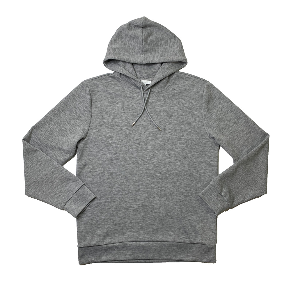 Reiss Hoodie Mens L Large Gray Fabien Drawstring Stretch Pullover Sweatshirt